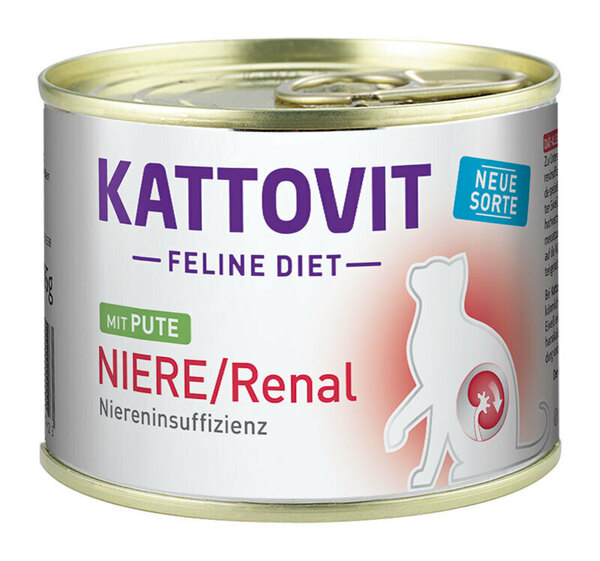 Bild 1 von Kattovit Feline Diet Niere/Renal 12x185g Pute