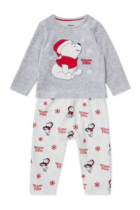 C&A Winnie Puuh-Baby-Weihnachts-Pyjama-Bio-Baumwolle, Weiß, Größe: 62