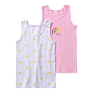 Mädchen-Unterhemd mit Sonnen-Muster, 2er-Pack