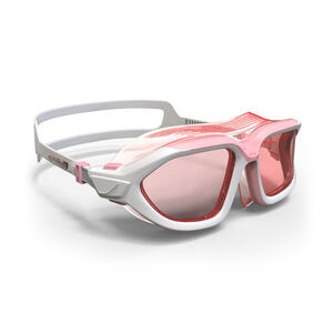 Schwimmbrille Active Größe S getönte Gläser rosa/weiss