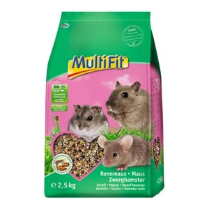 MultiFit Nagerfutter für Maus, Rennmaus und Zwerghamster 2,5kg
