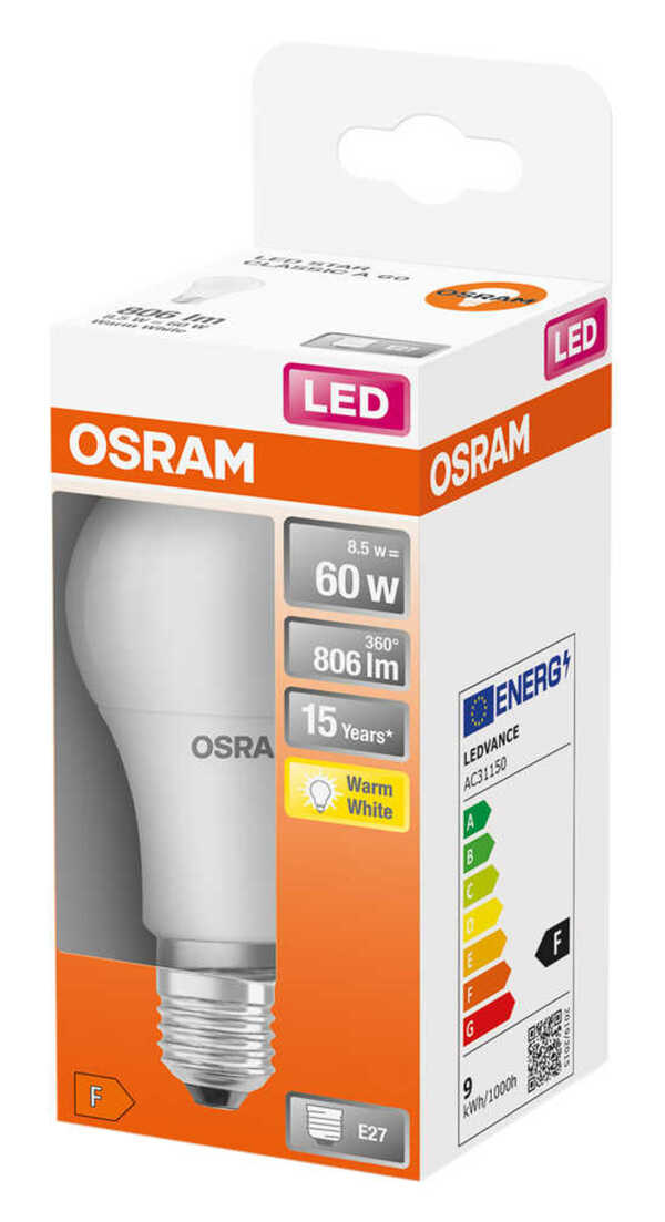Bild 1 von OSRAM LED-Birne E27 matt
