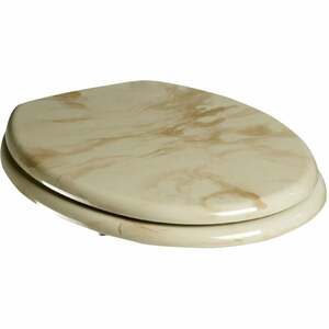 Adob - WC-Sitz Marmor mit starkem MDF Holzkern und Marmordekor Farbe beige