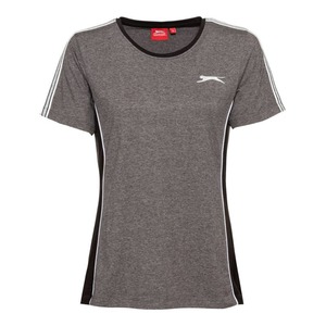 Slazenger Damen-Fitness-T-Shirt mit Kontrast-Streifen