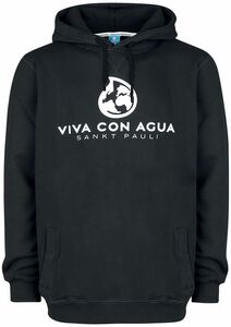 Viva Con Agua Logo Hood Kapuzenpullover schwarz