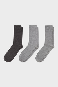 C&A Multipack 3er-Socken-Komfortbund-Bio-Baumwolle, Blau, Größe: 39-42