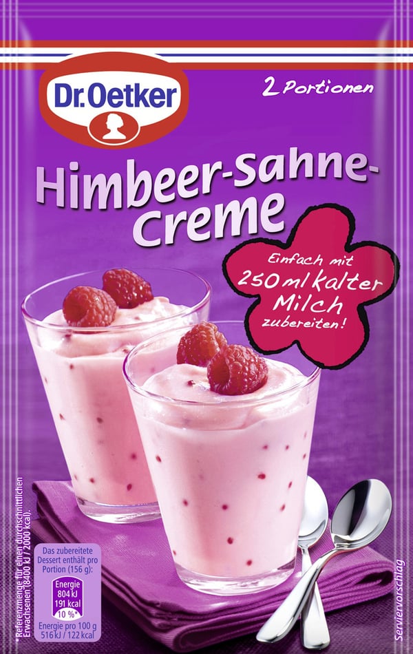 Bild 1 von Dr.Oetker Himbeer-Sahne Creme 62 g