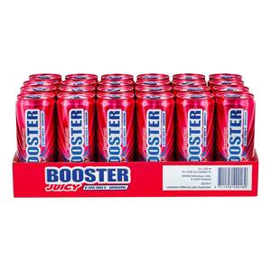Booster Energy Drink Juicy 0,33 Liter Dose, 24er Pack
