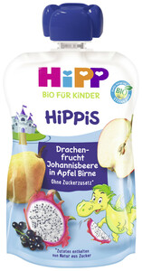 Hipp Bio Hippis Drachenfrucht-Johannisbeere in Apfel-Birne ohne Zuckerzusatz ab 1Jahr 100g