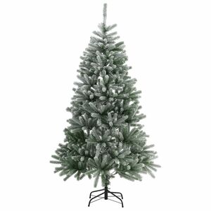 Juskys Weihnachtsbaum Talvi 180 cm hoch –Tannenbaum aus Kunststoff mit Kunstschnee & Metallständer