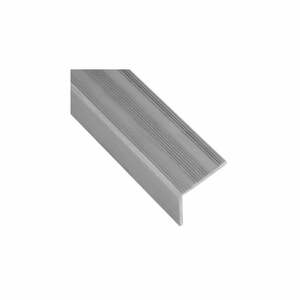 Alu-Treppenkantenprofil - Silber - Rutschhemmendes Rillenmotiv - 25x25x1350mm - 1 Stück