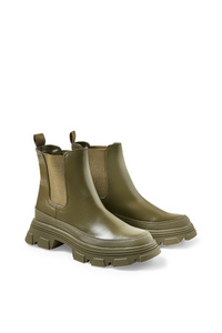 C&A Chelsea Boots-Lederimitat, Grün, Größe: 36