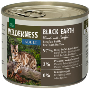 WILDERNESS Adult 6x200g Black Earth Rind & Büffel