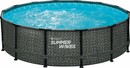 Bild 1 von Summer Waves Pool Frame Dark Herringbone Print Elite 4,27 m x 1,07 m