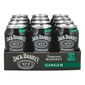Jack Daniel's Whiskey & Ginger Mixgetränk 10,0 % vol 0,33 Liter Dose, 12er Pack