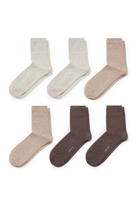 C&A Multipack 6er-Socken-Bio-Baumwolle, Beige, Größe: 35-38