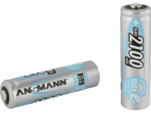 ANSMANN 5030992 AA Mignon Batterie (wiederaufladbar), Ni-MH, 1.2 Volt, 2100 mAh 2 Stück