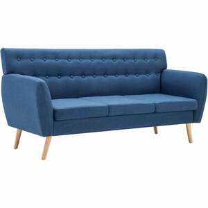 3-Sitzer-Sofa Stoffbezug 172x70x82cm Blau