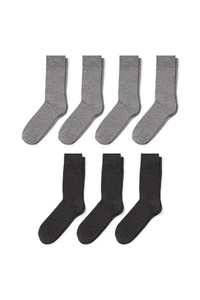C&A Multipack 7er-Socken-Bio-Baumwolle-LYCRA®, Schwarz, Größe: 39-42