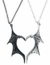 Bild 1 von Alchemy Gothic Demon Wings Sweetheart Halskette schwarz silberfarben