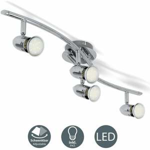 Design LED Deckenlampe 6W-12W Deckenlechte 230V Spot-Strahler GU10 modern chrom: 4 Strahler
