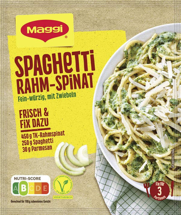 Bild 1 von Maggi Spaghetti Rahm-Spinat 31G
