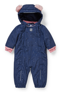 C&A Baby-Schneeanzug mit Kapuze-recycelt, Blau, Größe: 74
