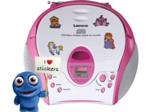 LENCO SCD-24 PK KIDS CD Player, Pink