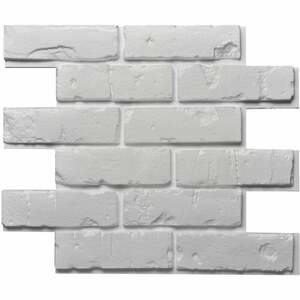 Decosa Creativstein Brick (Klinker-Optik), weiß, 59,5 x 50 cm - 05 Pack (= 5 qm) - weiß