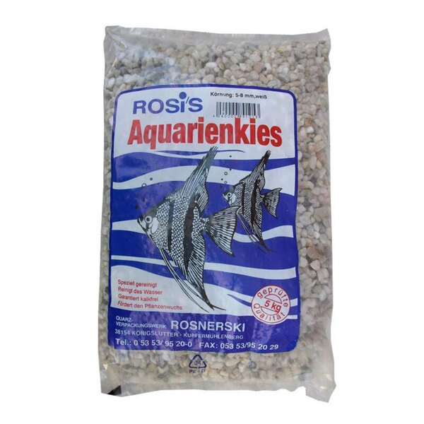 Bild 1 von Rosnerski Aquarienkies 5-8mm 5kg weiß