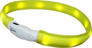 Nobby LED Leuchthalsband Visible breit gelb 25 mm 70 cm Göße L