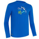 Bild 1 von Wasser-T-Shirt UV-Schutz Surfen langärmlig Kinder blau bedruckt