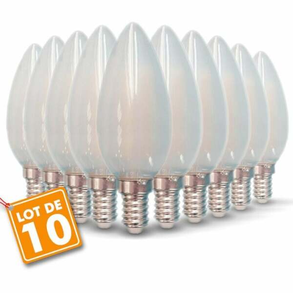 Bild 1 von Eclairage Design - Lot von 10 LED-Lampen E14 opak 4W eq 40W 470lm | Farbtemperatur: 4000K neutralweiß