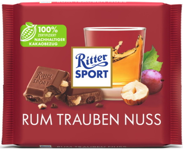 Bild 1 von Ritter Sport Rum Trauben Nuss 100G