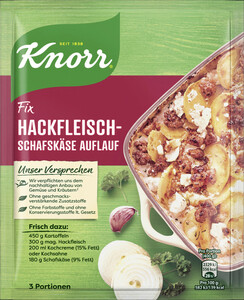 Knorr Fix für Hackfleisch Schafskäse-Auflauf 43G