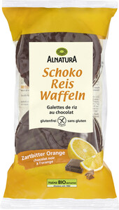 Alnatura Bio Schoko Reis Waffeln Zartbitter Orange 100 g