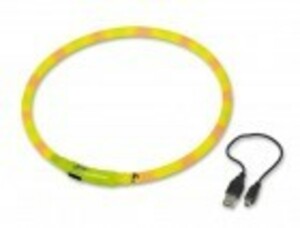 Nobby LED Leuchthalsband Visible Hals: 40 cm, Breite: 10 mm, gelb