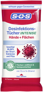 SOS Desinfektionstücher Intense Hände+Flächen 10ST