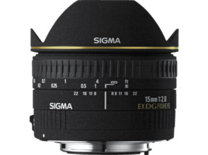 SIGMA 476944 - 15 mm f/2.8 EX, DG (Objektiv für Nikon F-Mount, Schwarz)
