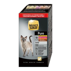 SELECT GOLD Adult Pure 6x85g Multipack 1