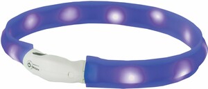 Nobby LED Leuchthalsband Visible breit blau 25 mm 70 cm Größe L