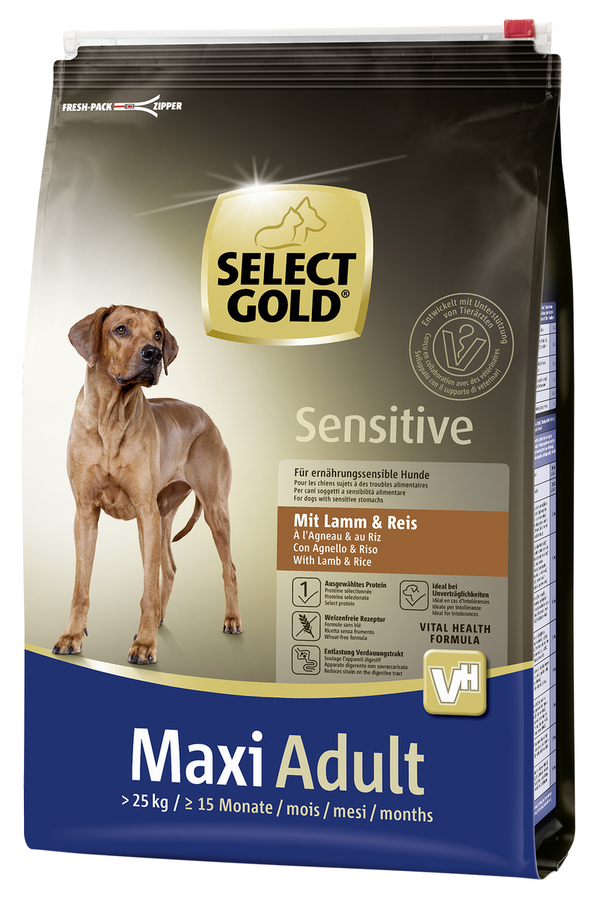 Bild 1 von SELECT GOLD Sensitive Adult Maxi Lamm & Reis 4kg