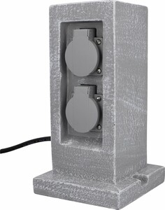 Steckdosen-Verteiler Granit 2 Steckdosen, 1 mechanische Zeitschaltuhr, 1,5 m Zuleitung