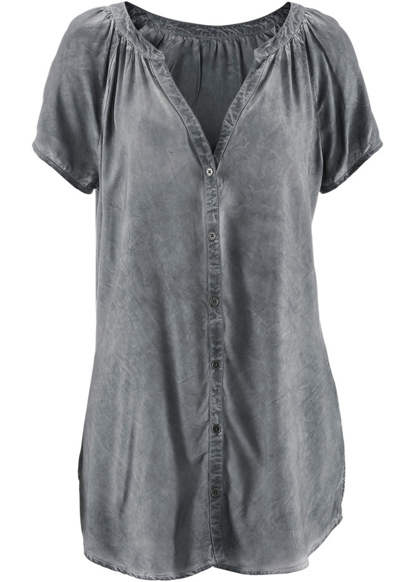 Bild 1 von Cold-dyed-Bluse aus Baumwolle, Kurzarm