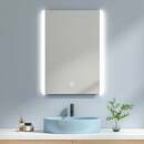 Bild 1 von LED Badezimmerspiegel 80x60cm Badspiegel mit Kaltweißer Beleuchtung Touch-schalter und Beschlagfrei - Emke