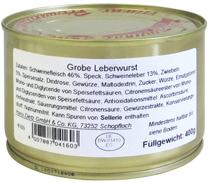 Dietz Grobe Leberwurst 400 g