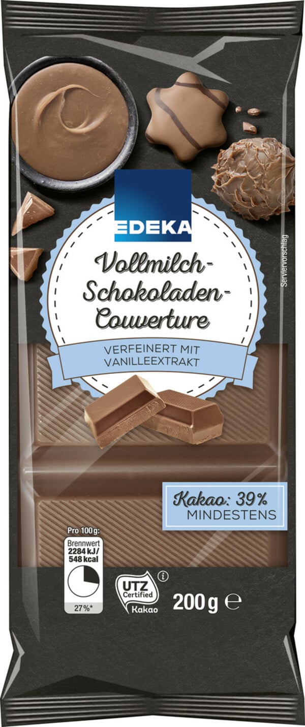 Bild 1 von EDEKA Vollmilch-Schokoladen-Couverture 200 g