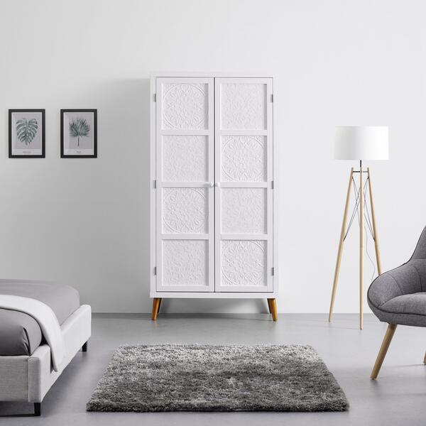Bild 1 von KLEIDERSCHRANK in Weiß/Kieferfarben 'Rosalia'