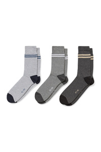 C&A Multipack 3er-Socken-Bio-Baumwolle-LYCRA®, Grau, Größe: 39-42
