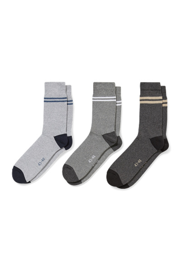 Bild 1 von C&A Multipack 3er-Socken-Bio-Baumwolle-LYCRA®, Grau, Größe: 39-42